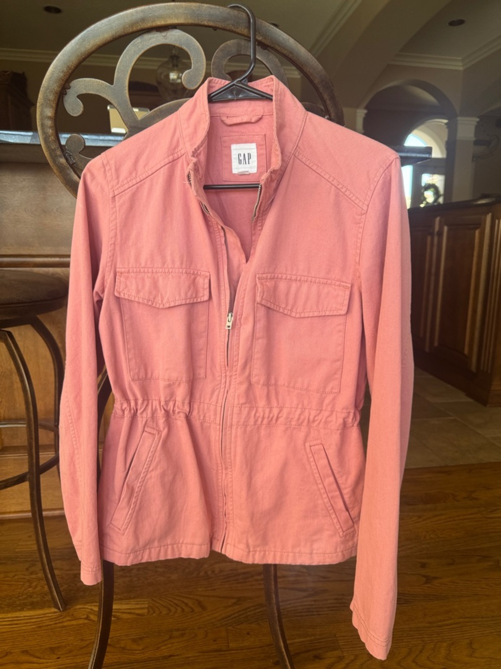 GAP Pink Utility Zip Jacket